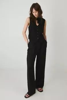 Брюки с добавлением льна Medicine, черный