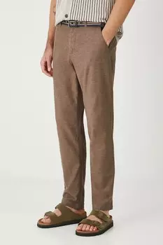 Брюки с добавлением льна Medicine, коричневый