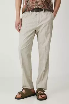 Брюки с добавлением льна Medicine, коричневый