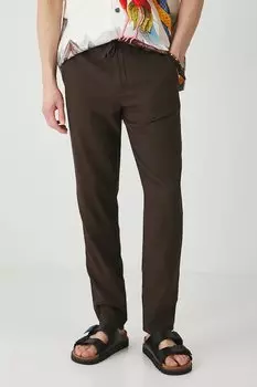 Брюки с добавлением льна Medicine, коричневый