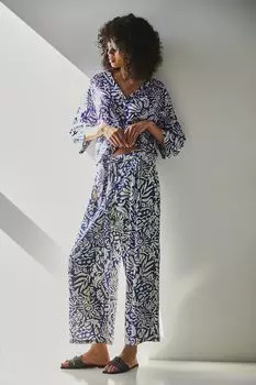 Брюки с добавлением льна Medicine, темно-синий