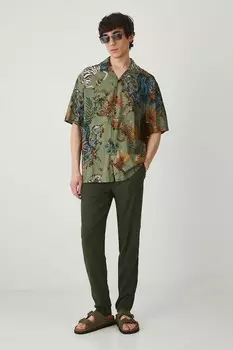 Брюки с добавлением льна Medicine, зеленый