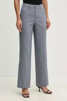 Брюки с добавлением льна Oui, синий