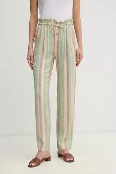 Брюки с добавлением льна PETRUS La Petite Franaise, зеленый