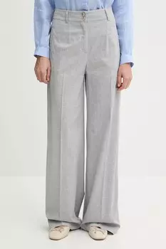 Брюки с добавлением льна Sisley, серый