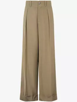 Брюки с драпировкой Roberto Cavalli, коричневый