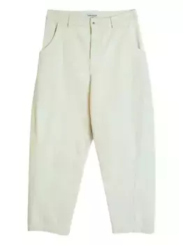 Брюки с драпировкой YMC, белый