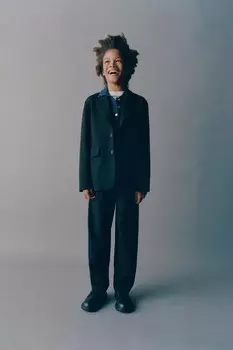 Брюки с дропытками ZARA, черный