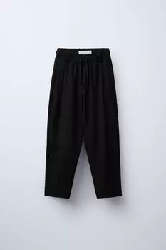 Брюки с дропытками ZARA, черный