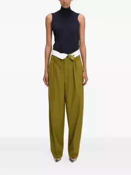 Брюки с двойным поясом Victoria Beckham