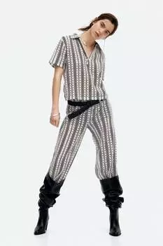 Брюки с дырочками H&M, мультиколор