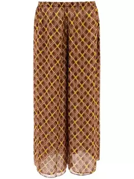 Брюки с геометрическим принтом BODE, коричневый
