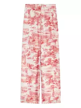 Брюки с графическим принтом MAX MARA, красный