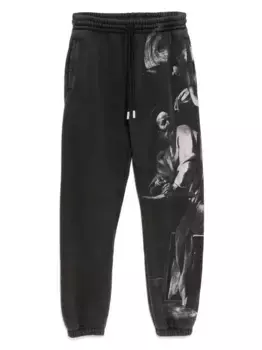 Брюки с графичным принтом OFF-WHITE, черный