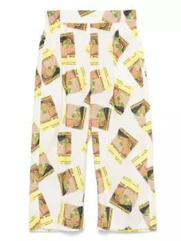 Брюки с графичным принтом The Animals Observatory, белый