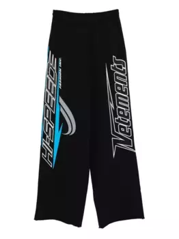 Брюки с графичным принтом VETEMENTS, черный