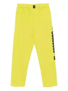 Брюки с графичным принтом VETEMENTS, зеленый