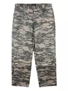 Брюки с камуфляжным принтом THUG CLUB, серый