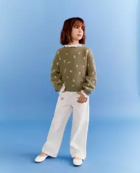 Брюки с карманами для девочек Kids El Corte Ingls, белый