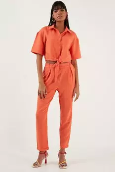 Брюки с карманами из льна 611AU07 Lela