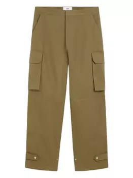 Брюки с карманами-карго AMI Paris, зеленый