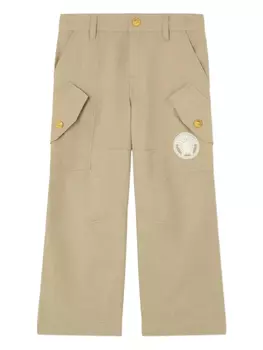 Брюки с карманами-карго Versace Kids, коричневый