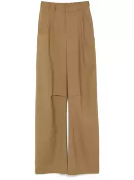 Брюки с карманами MM6 Maison Margiela, коричневый