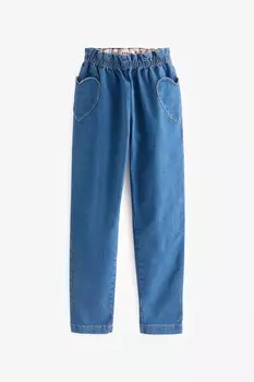 Брюки с карманом в форме сердца Boden, синий