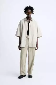 Брюки с контрастной отделкой ZARA