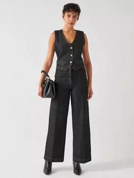 Брюки с контрастной строчкой ami L.K.Bennett, черный