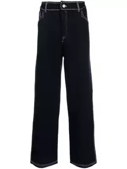 Брюки с контрастной строчкой Barrie, синий