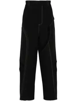 Брюки с контрастной строчкой Feng Chen Wang, черный