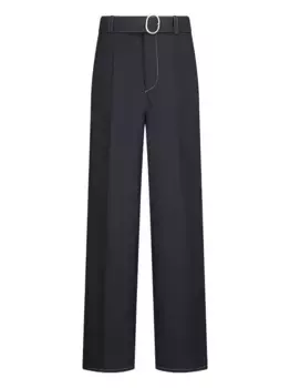 Брюки с контрастной строчкой JIL SANDER, серый