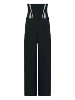 Брюки с корсетной вставкой Mugler, черный