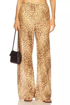 Брюки с косым кроем Zimmermann, tan leopard