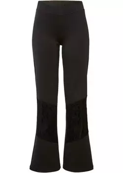 Брюки с кружевными вставками Rainbow, черный