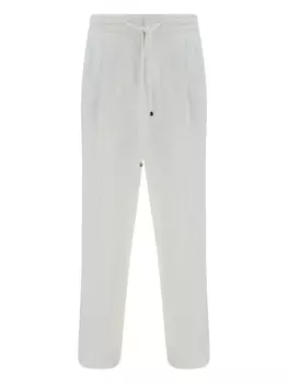 Брюки с кулиской Brunello Cucinelli, белый