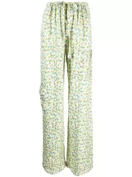 Брюки с кулиской и цветочным принтом CORMIO, желтый