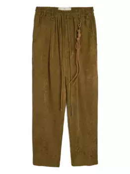 Брюки с кулиской и цветочным узором Song For The Mute, коричневый