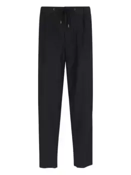 Брюки с кулиской и складками GIORGIO ARMANI, черный