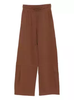 Брюки с кулиской и вставками MAX MARA, коричневый