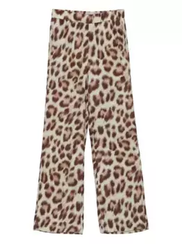 Брюки с леопардовым принтом Luisa Cerano, коричневый