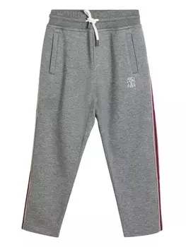 Брюки с логотипом Brunello Cucinelli Kids, серый