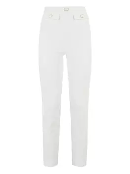 Брюки с логотипом Elisabetta Franchi, белый