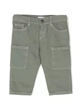 Брюки с логотипом Emporio Armani Kids, зеленый