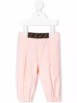 Брюки с логотипом Fendi Kids, розовый