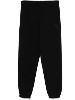 Брюки с логотипом из стразов DKNY, черный