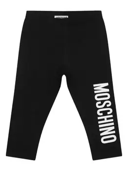 Брюки с логотипом Moschino Kids, черный