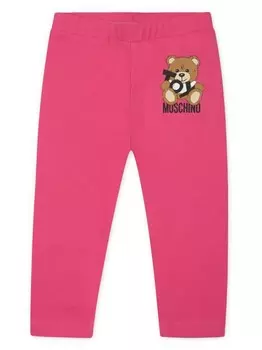 Брюки с логотипом Moschino Kids, розовый