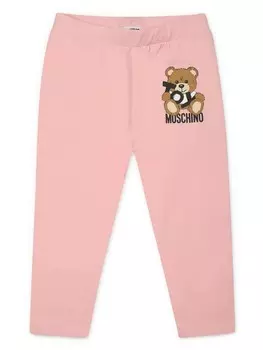 Брюки с логотипом Moschino Kids, розовый